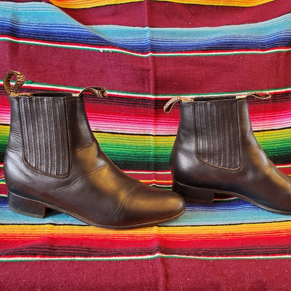 Black Mexican Boots- Charro Botin